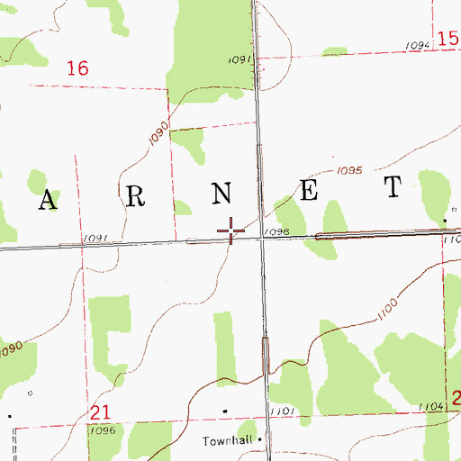 Topographic Map of Township of Barnett, MN