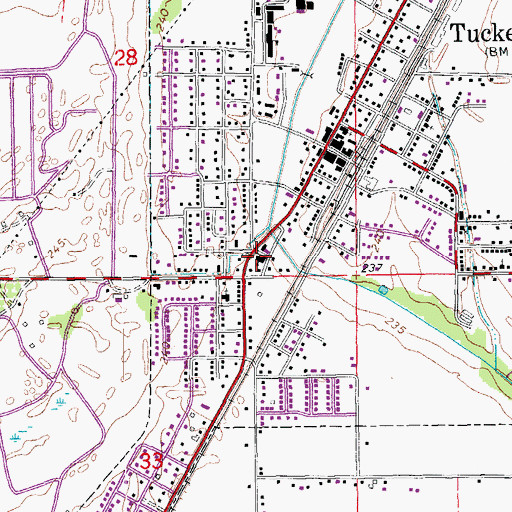Topographic Map of Church of Christ, AR