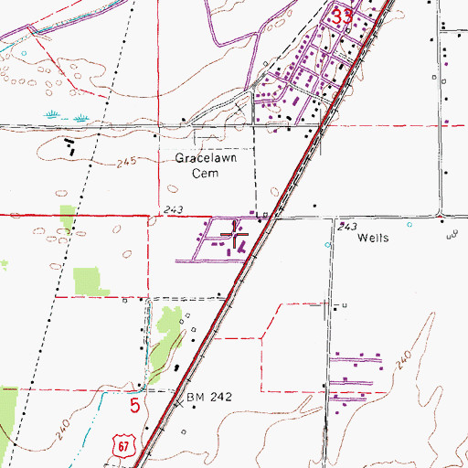 Topographic Map of Amith Addition, AR