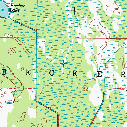 Topographic Map of Township of Becker, MN