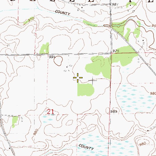 Topographic Map of Township of Belle Plaine, MN