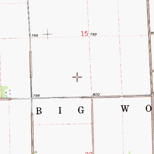Topographic Map of Township of Big Woods, MN