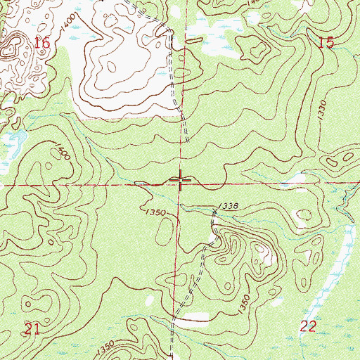 Topographic Map of Township of Bull Moose, MN