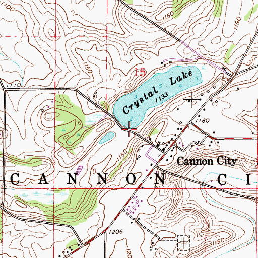 Topographic Map of Township of Cannon City, MN
