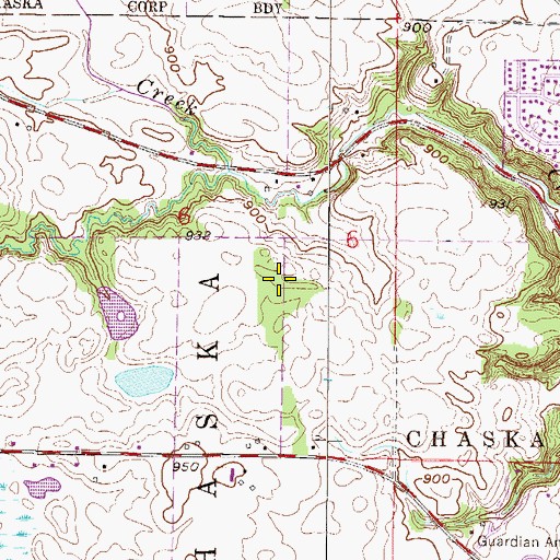 Topographic Map of Township of Chaska (historical), MN