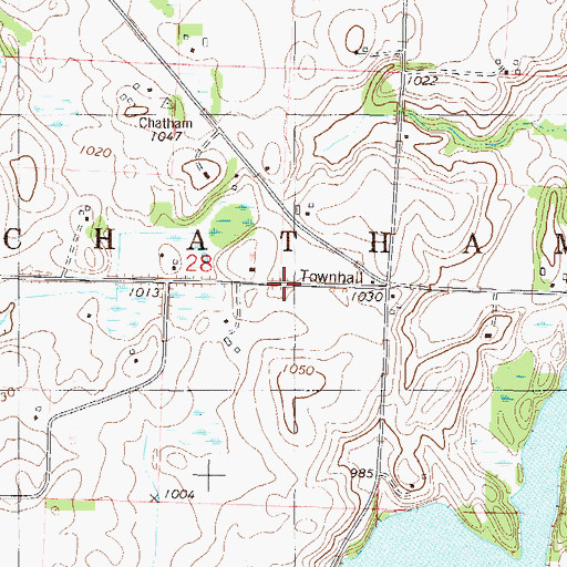 Topographic Map of Township of Chatham, MN