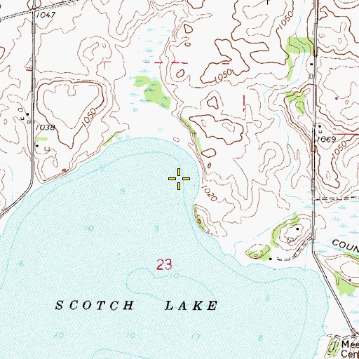 Topographic Map of Township of Cleveland, MN