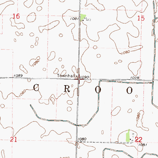 Topographic Map of Township of Crooks, MN
