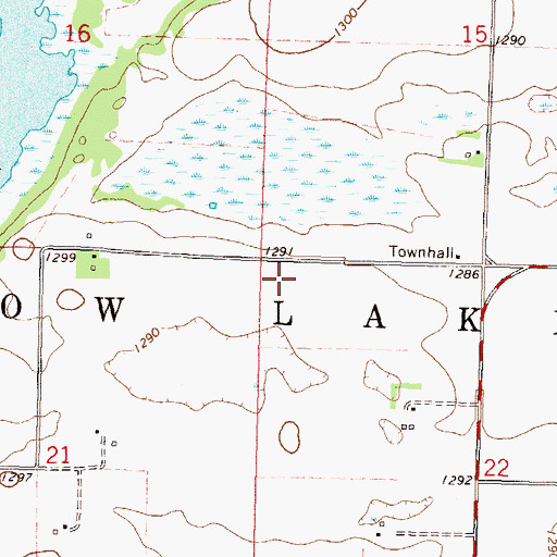 Topographic Map of Township of Crow Lake, MN
