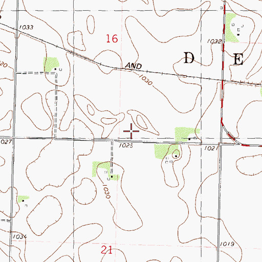 Topographic Map of Township of Delhi, MN