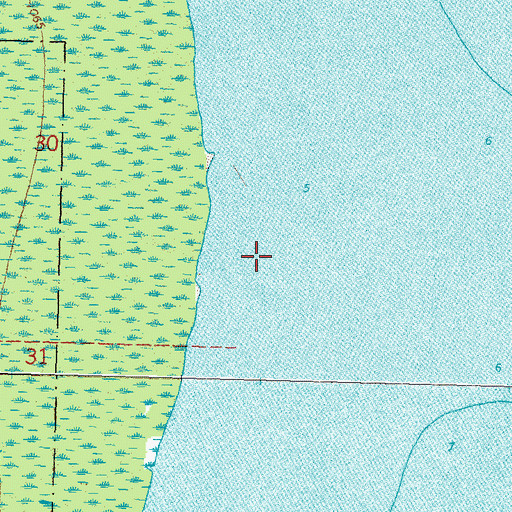 Topographic Map of Unorganized Territory of District 5 (historical), MN