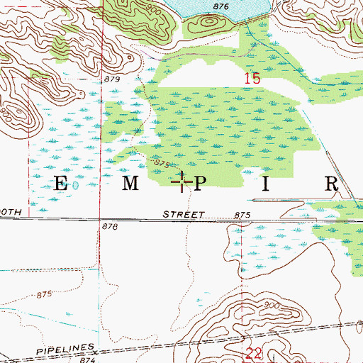 Topographic Map of Township of Empire, MN