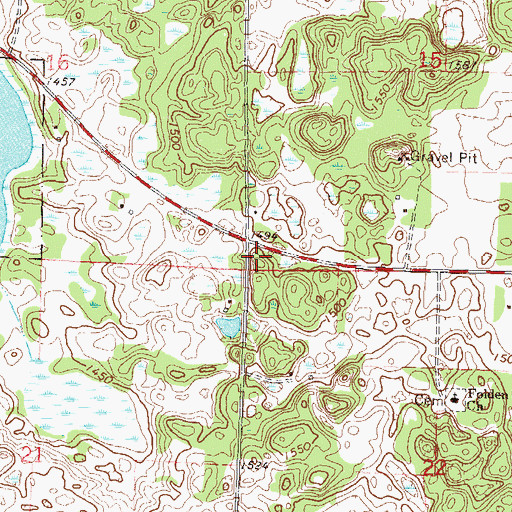 Topographic Map of Township of Folden, MN