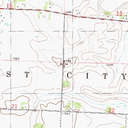 Topographic Map of Township of Forest City, MN