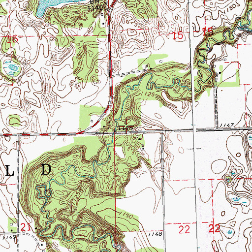 Topographic Map of Township of Garfield, MN