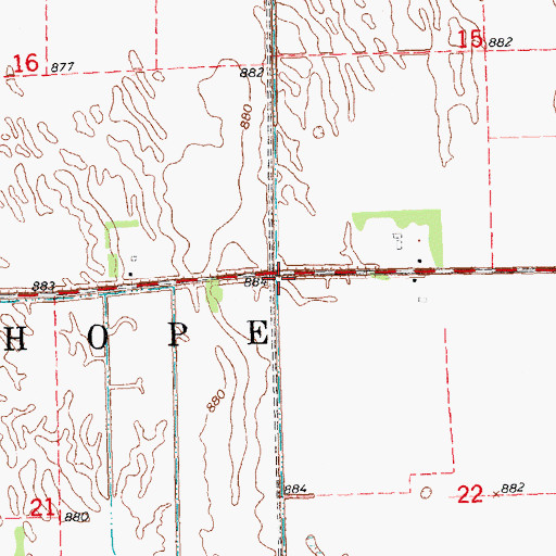 Topographic Map of Township of Good Hope, MN