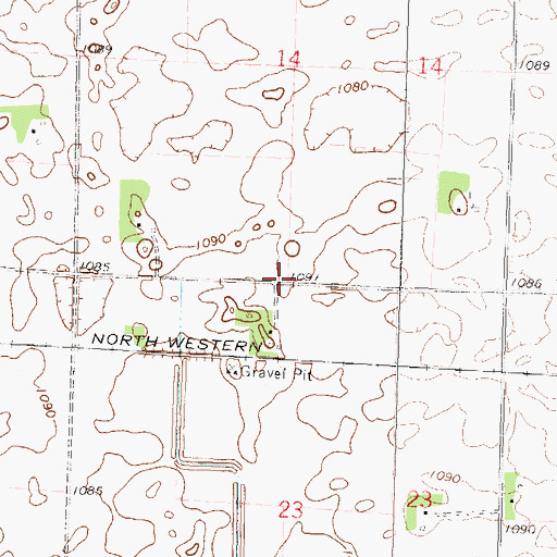 Topographic Map of Township of Granite Rock, MN