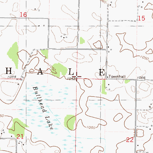 Topographic Map of Township of Hale, MN