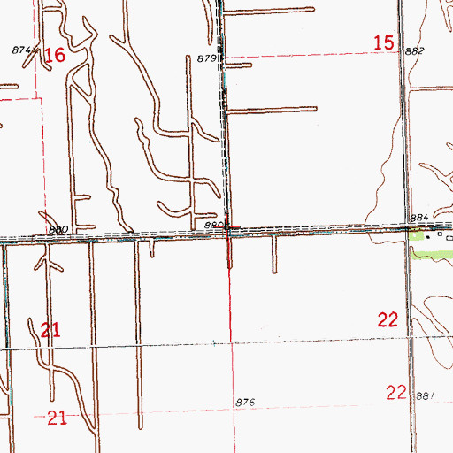 Topographic Map of Township of Hammond, MN