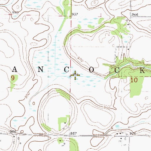 Topographic Map of Township of Hancock, MN