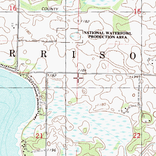 Topographic Map of Township of Harrison, MN