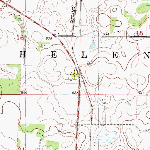 Topographic Map of Township of Helena, MN