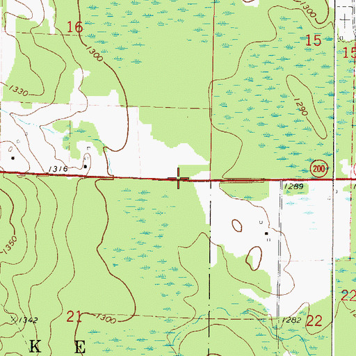 Topographic Map of Township of Hill Lake, MN