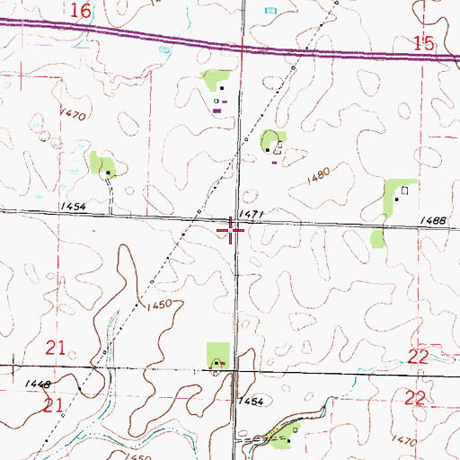 Topographic Map of Township of Hunter, MN