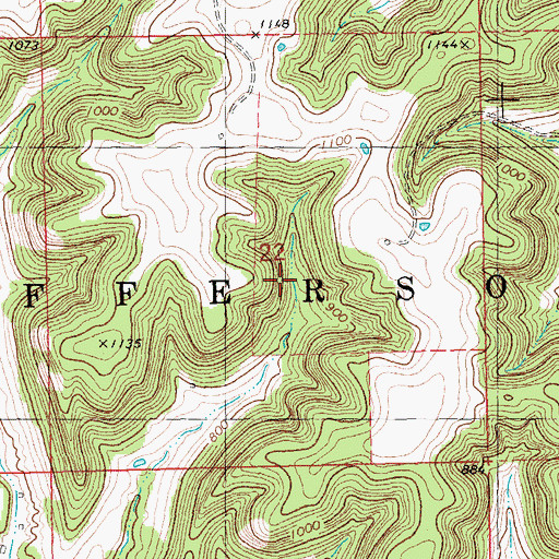 Topographic Map of Township of Jefferson, MN