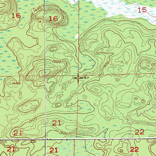 Topographic Map of Township of Kugler, MN