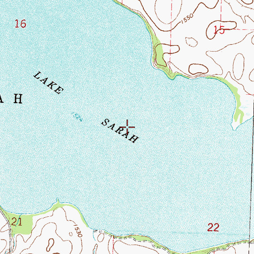 Topographic Map of Township of Lake Sarah, MN