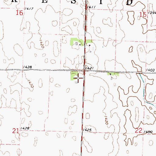 Topographic Map of Township of Lakeside, MN