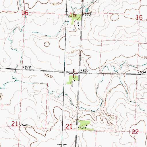 Topographic Map of Township of Larkin, MN