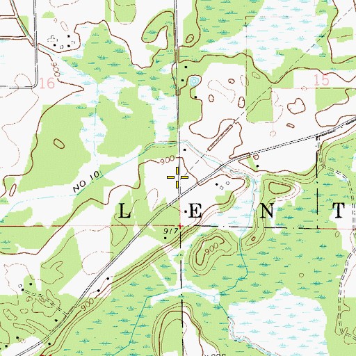 Topographic Map of Township of Lent, MN