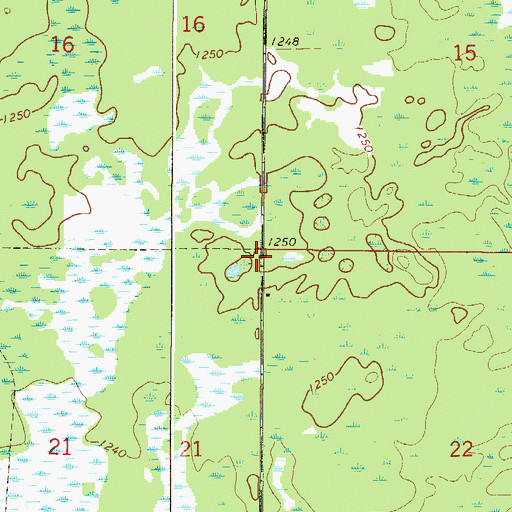 Topographic Map of Township of Lewis, MN