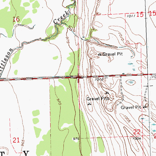 Topographic Map of Township of Liberty, MN
