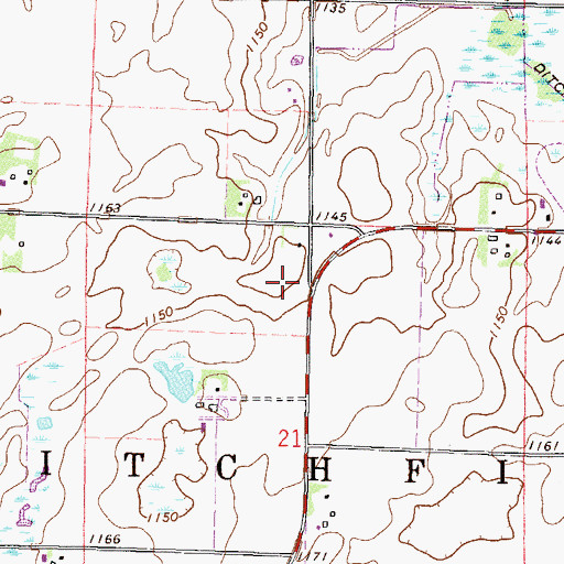 Topographic Map of Township of Litchfield, MN