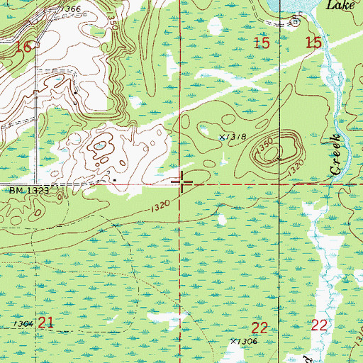 Topographic Map of Unorganized Territory of Little Sand Lake, MN