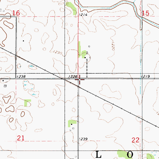 Topographic Map of Township of London, MN