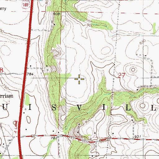 Topographic Map of Township of Louisville, MN