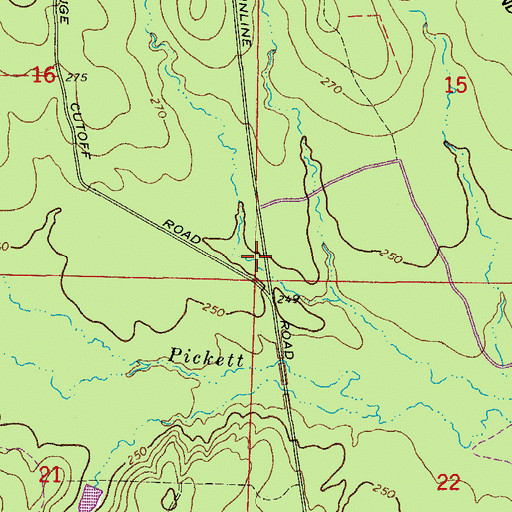 Topographic Map of Township of Bunn, AR
