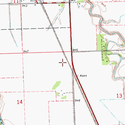 Topographic Map of Township of McCauleyville, MN