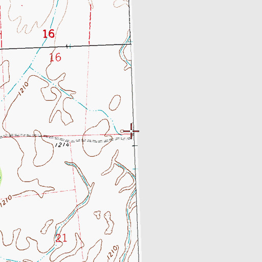 Topographic Map of Township of Marsh Creek, MN