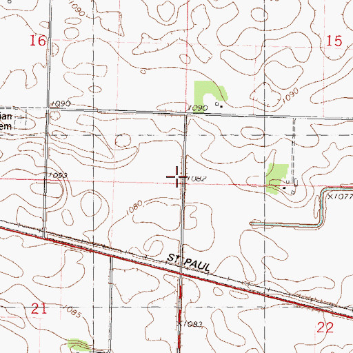 Topographic Map of Township of Melville, MN
