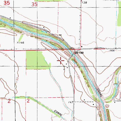 Topographic Map of Township of Clayton, AR