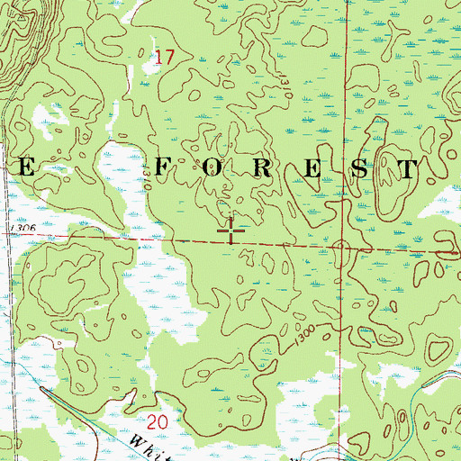 Topographic Map of Unorganized Territory of Northwest Aitkin, MN
