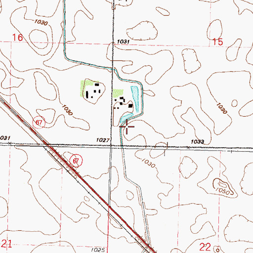 Topographic Map of Township of Paxton, MN
