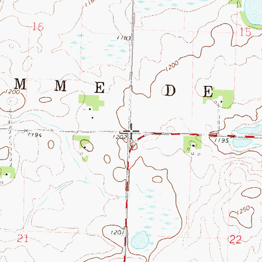 Topographic Map of Township of Pomme de Terre, MN