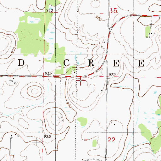 Topographic Map of Township of Sand Creek, MN