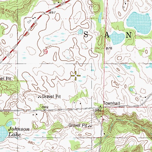 Topographic Map of Township of San Francisco, MN